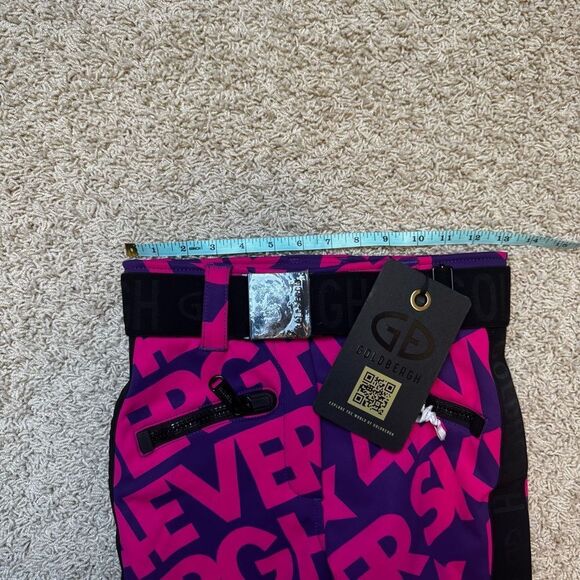 Goldbergh Pippa Skistar Belted Ski Pants Pink Purple NWT US 4 Waterproof - Picture 6 of 13